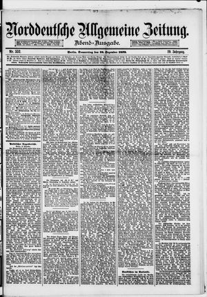 Norddeutsche allgemeine Zeitung on Dec 18, 1879