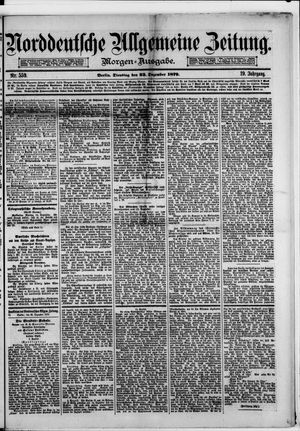 Norddeutsche allgemeine Zeitung vom 23.12.1879