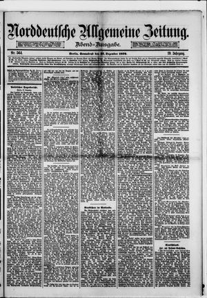 Norddeutsche allgemeine Zeitung vom 27.12.1879