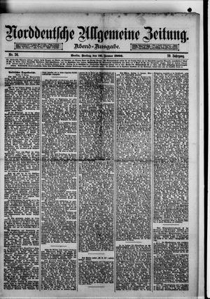 Norddeutsche allgemeine Zeitung vom 16.01.1880
