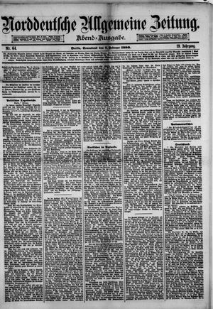 Norddeutsche allgemeine Zeitung on Feb 7, 1880