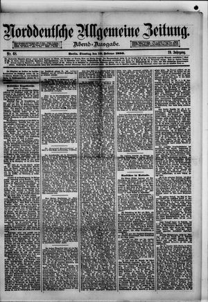 Norddeutsche allgemeine Zeitung vom 10.02.1880