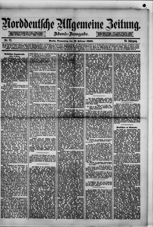 Norddeutsche allgemeine Zeitung vom 12.02.1880