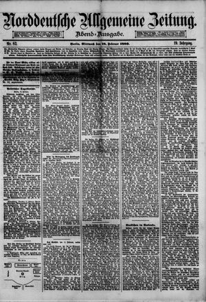 Norddeutsche allgemeine Zeitung on Feb 18, 1880