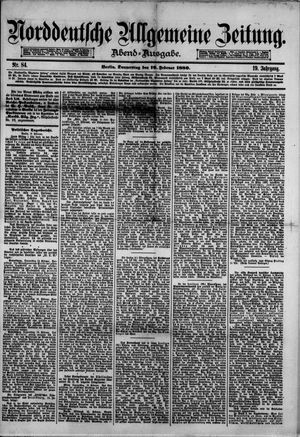 Norddeutsche allgemeine Zeitung on Feb 19, 1880