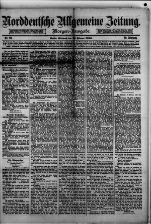 Norddeutsche allgemeine Zeitung on Feb 25, 1880