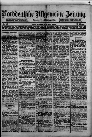 Norddeutsche allgemeine Zeitung on Mar 3, 1880