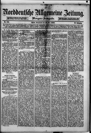 Norddeutsche allgemeine Zeitung vom 29.05.1880