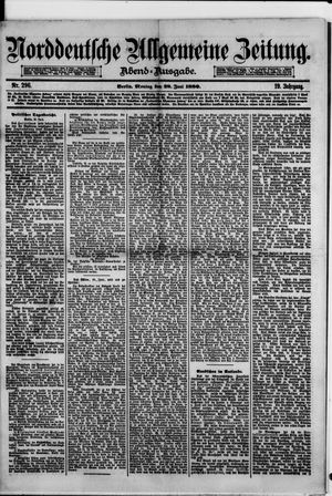 Norddeutsche allgemeine Zeitung vom 28.06.1880