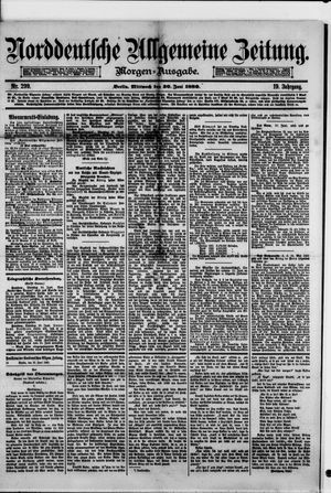 Norddeutsche allgemeine Zeitung vom 30.06.1880