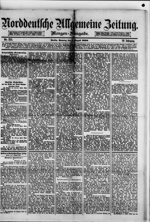 Norddeutsche allgemeine Zeitung on Aug 1, 1880