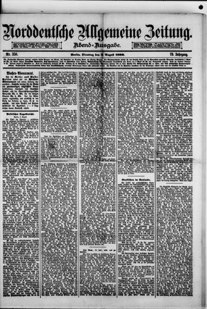 Norddeutsche allgemeine Zeitung vom 03.08.1880