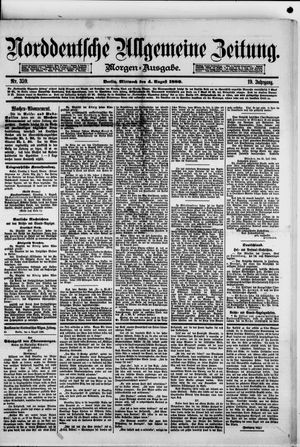 Norddeutsche allgemeine Zeitung on Aug 4, 1880