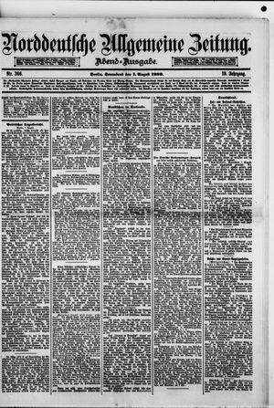 Norddeutsche allgemeine Zeitung vom 07.08.1880