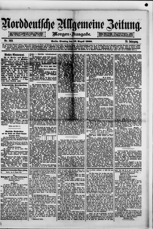 Norddeutsche allgemeine Zeitung on Aug 10, 1880