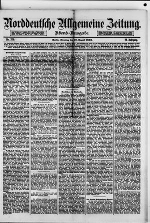 Norddeutsche allgemeine Zeitung on Aug 10, 1880
