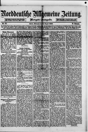 Norddeutsche allgemeine Zeitung vom 11.08.1880