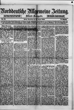 Norddeutsche allgemeine Zeitung vom 12.08.1880