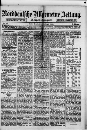 Norddeutsche allgemeine Zeitung on Aug 14, 1880