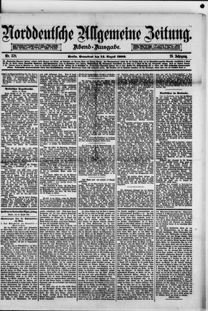 Norddeutsche allgemeine Zeitung vom 14.08.1880