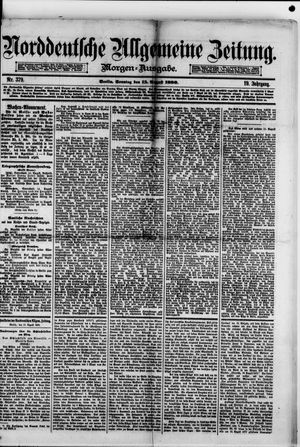 Norddeutsche allgemeine Zeitung vom 15.08.1880