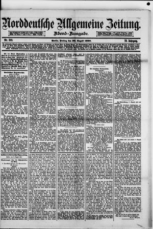 Norddeutsche allgemeine Zeitung vom 20.08.1880