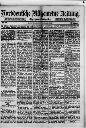 Norddeutsche allgemeine Zeitung vom 21.08.1880