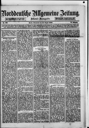 Norddeutsche allgemeine Zeitung on Aug 21, 1880