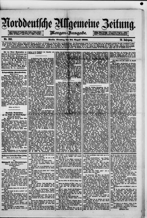 Norddeutsche allgemeine Zeitung vom 24.08.1880