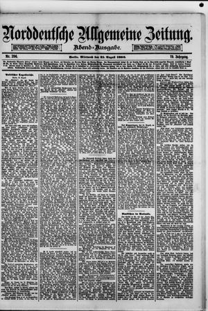 Norddeutsche allgemeine Zeitung vom 25.08.1880