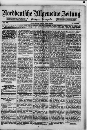 Norddeutsche allgemeine Zeitung vom 27.08.1880