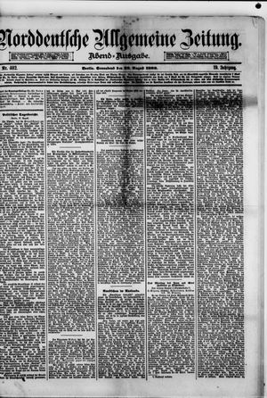 Norddeutsche allgemeine Zeitung vom 28.08.1880