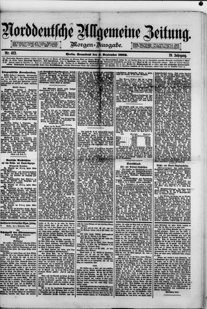 Norddeutsche allgemeine Zeitung vom 04.09.1880
