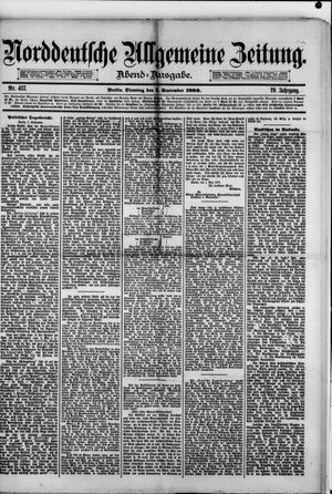 Norddeutsche allgemeine Zeitung vom 07.09.1880