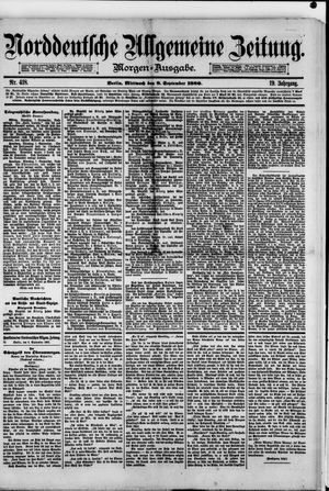 Norddeutsche allgemeine Zeitung vom 08.09.1880