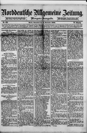 Norddeutsche allgemeine Zeitung vom 11.09.1880