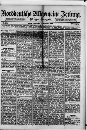 Norddeutsche allgemeine Zeitung vom 14.09.1880