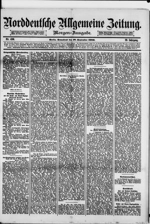 Norddeutsche allgemeine Zeitung vom 18.09.1880