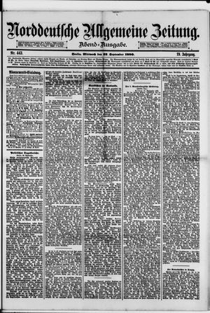 Norddeutsche allgemeine Zeitung vom 22.09.1880