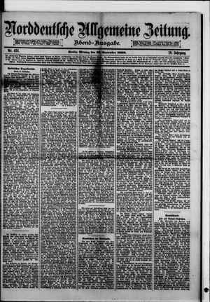 Norddeutsche allgemeine Zeitung vom 27.09.1880