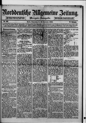 Norddeutsche allgemeine Zeitung on Sep 30, 1880