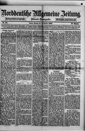 Norddeutsche allgemeine Zeitung vom 11.10.1880