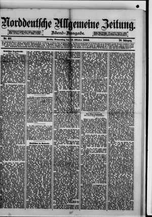 Norddeutsche allgemeine Zeitung on Oct 14, 1880