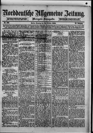 Norddeutsche allgemeine Zeitung vom 26.10.1880