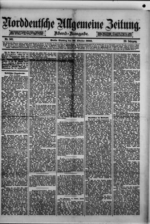 Norddeutsche allgemeine Zeitung on Oct 26, 1880