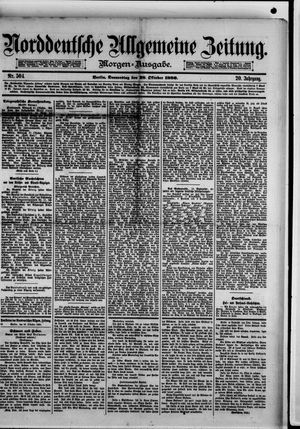 Norddeutsche allgemeine Zeitung vom 28.10.1880