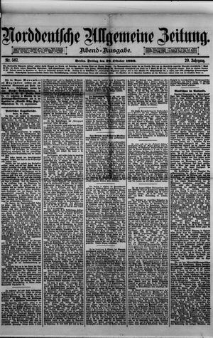 Norddeutsche allgemeine Zeitung vom 29.10.1880