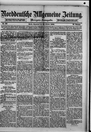Norddeutsche allgemeine Zeitung on Oct 30, 1880
