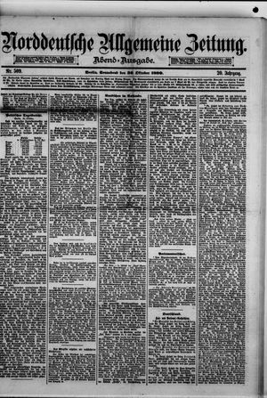 Norddeutsche allgemeine Zeitung on Oct 30, 1880