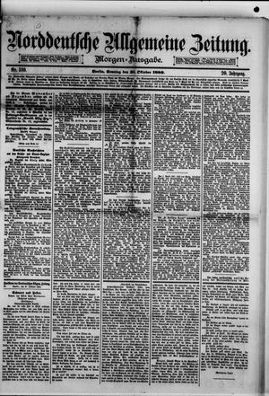 Norddeutsche allgemeine Zeitung on Oct 31, 1880